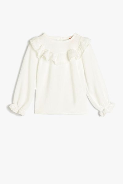 Koton White Baby Girl Shirt 5Wmg60001Aw