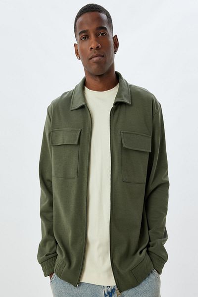 Khaki colour jacket cheap