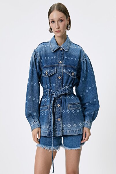 Koton Jachetă de damă Indigo Mid 4SAL50047MD