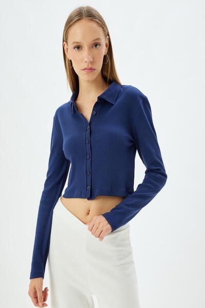 Koton Marineblaues Jugend-T-Shirt 5WAL10648IK