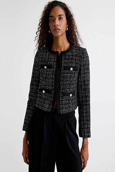 Koton Дамско черно яке 5Wak50005Ew