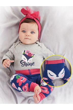 Denokids Tilki K z Bebek Body Tayt Pantolon Tak m Fiyat Yorumlar Trendyol