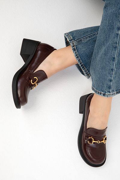 SOHO Burgunderrote klassische Damenschuhe mit Absatz – 19740