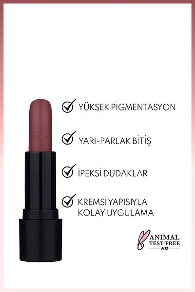 NOTE Deep Impact Lipstick Creamy Textured Semi-Shiny Lipstick 10 Fall in Pink - Brown