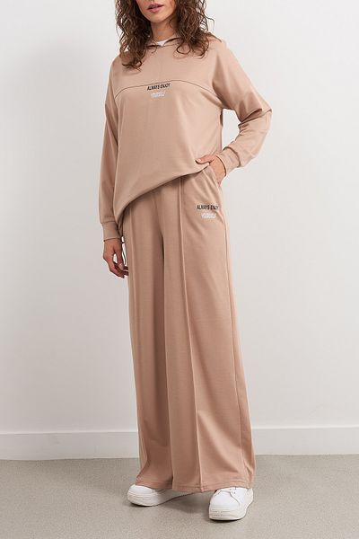 Edit by Trendyol Mink Embroidery Detailed Hooded Knitted Top and Bottom Set Tedaw25Us00024