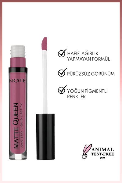NOTE Matte Queen Lipstick - 20 Passionate Heart Purple Lipstick