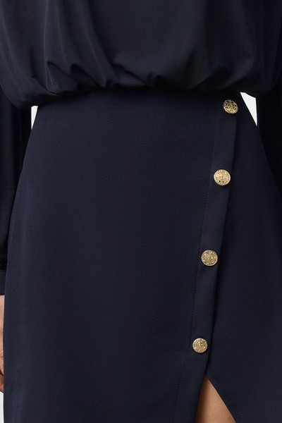 Trendyol Collection Tmavě modré mini rovné vycpané tkané šaty - Twoaw24El00483