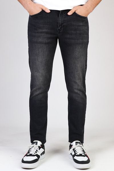 HLT JEANS Ανδρικό Grinded Black Slim Fit Flexible Lycra Denim Jeans Jeans Παντελόνι Hlthe001971