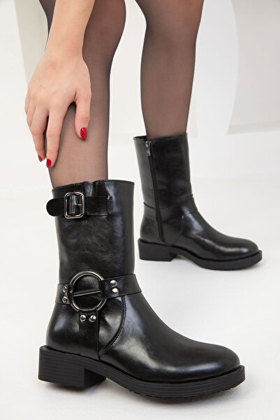 SOHO Dámské černé kozačky a kozačky 19743