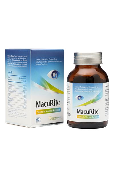 macurite 60 Softgel Capsules Containing Lutein Zeaxanthin - Eye Vitamin 3 Pieces