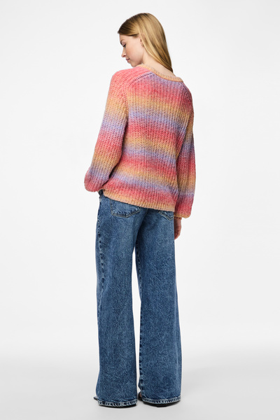 PIECES PCSILLO LS O-NECK Outfit MM - Tricot Curcubeu