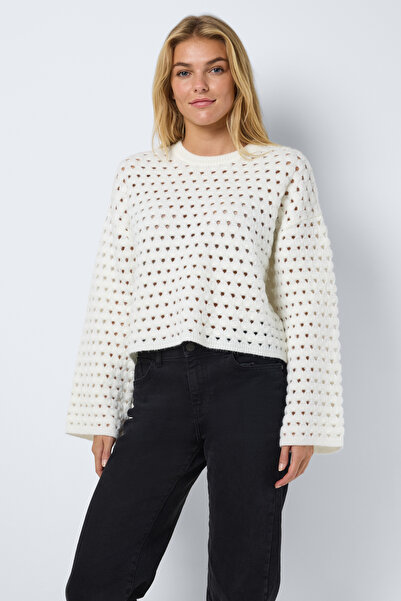 Noisy May Nmbrandy Плетен пуловер с О-образно деколте - L/S