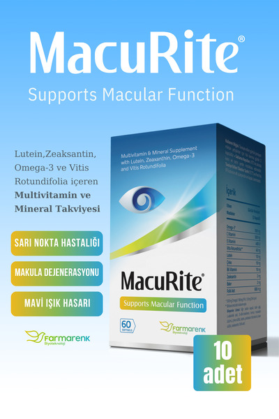 macurite 60 Softgel Kapsül- Lutein Zeaksantin Içeren Göz Vitamini 10'LU