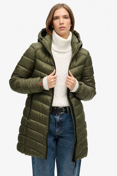 SUPERDRY Bunda Fuji Mid Polded s kapucí