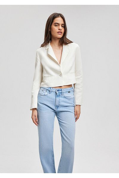 Mavi White Linen Blazer - 1110409 -71609