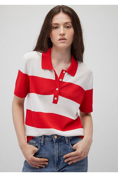 Mavi Knitwear Polo 1710460 -87966 - Red Striped