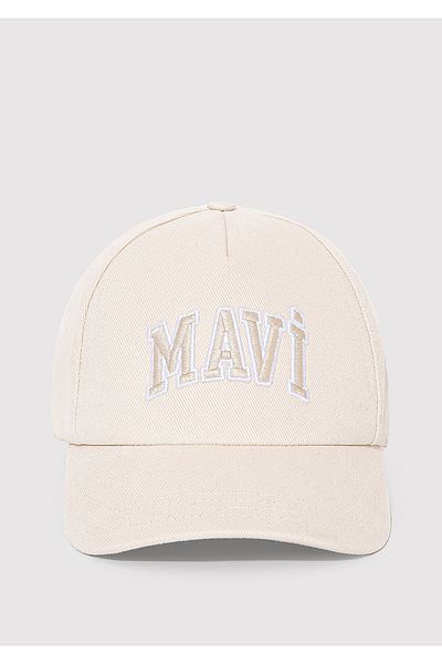 Mavi Beige Logo Printed Hat - 0911158 -32324