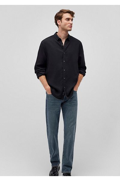 Mavi Schwarzes Slim Fit Lyocell Hemd - 0211120 -900