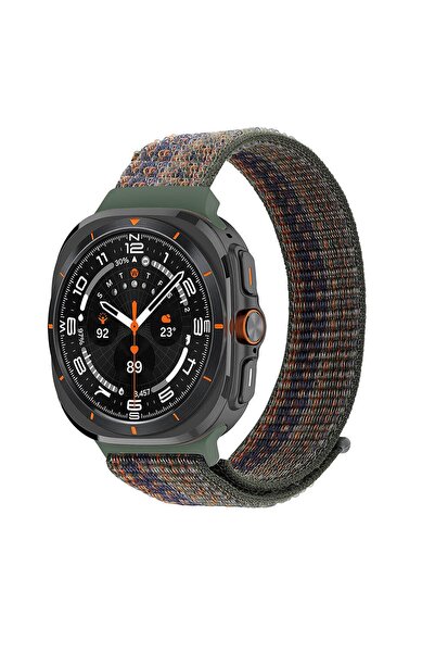 Microsonic Samsung Galaxy Watch Ultra 2025 Hasırlı Kordon Woven Sport Loop Yeşil
