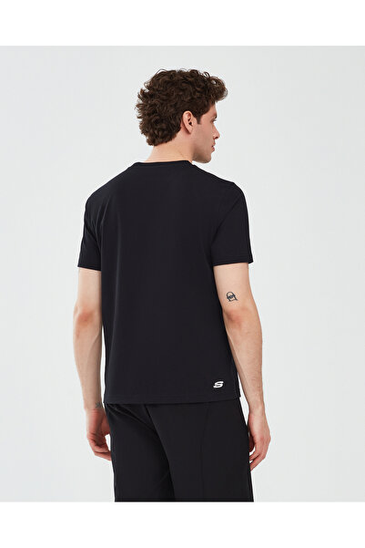 SKECHERS Graphic T-Shirt M Short Sleeve Erkek Siyah Tshirt S241009-001