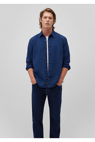 Mavi Koszula jeansowa Slim Fit Slim Fit w paski - 0210882 -18790