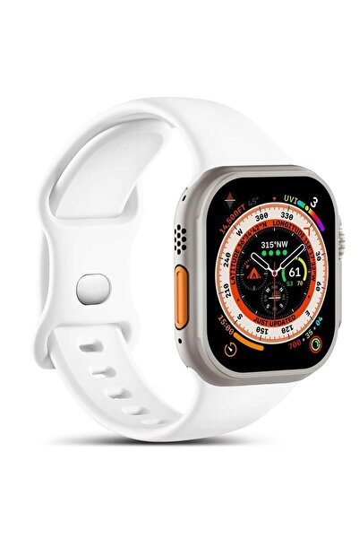 Microsonic Apple Watch Series 11 46mm Kordon ActiveFlex Wristband Beyaz