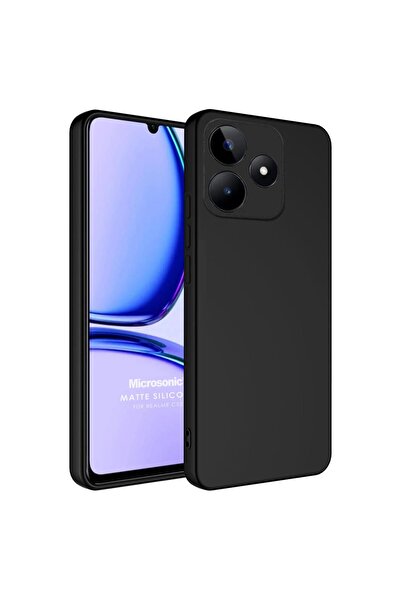 Microsonic Matte Silicone Realme C63 Kılıf Siyah