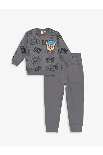 MOD10 Dark Gray Printed Paw Patrol Printed Baby Boy Sweatshirt and Sweatpants...