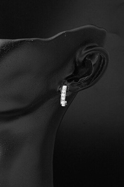 Bilezikci Sırataşlı 14 Ayar Beyaz Altın Çocuk Küpesi