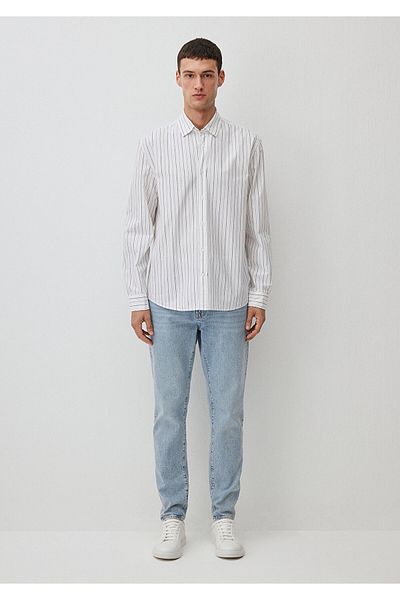Mavi White Striped Shirt - Regular Fit, 0211145 -70092