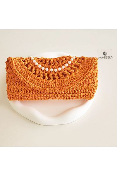 örgü Marsela, Hand-Held Glasses Case, Straw Glasses Case, Straw Glasses Bag, Carrying Bag