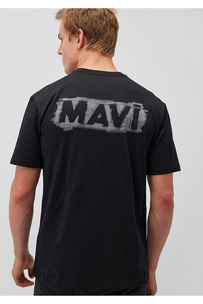 Mavi Μπλουζάκι με μαύρο λογότυπο εμπριμέ Loose Cut - 0612349 -900