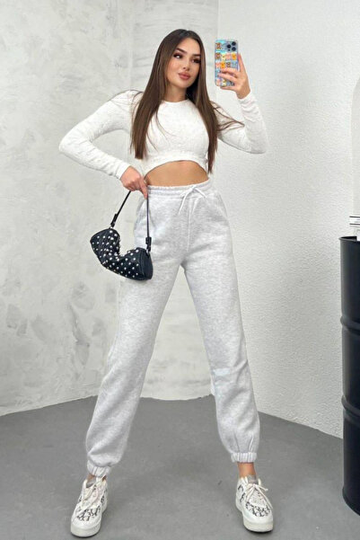 Balenbi Women's High Waist Winter Fleece Thick Sweatpants 1091