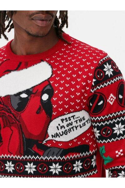 Karakedi New Year Winter-Themed Cartoon Character Unisex Sweater