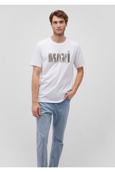 Mavi Μπλουζάκι με λευκό λογότυπο Regular Fit - 0612351 -620
