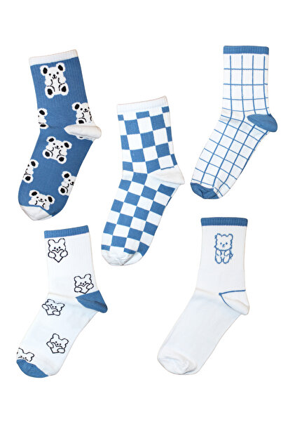 socksbox 5 Ζεύγη Χαρακτήρα Λευκές Κάλτσες Inisex Tennis/37-42