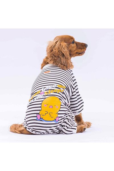 Pawstar Let Me Sleep Cat Dog Pajamas - Black Cat Dog Jumpsuit and Outfit