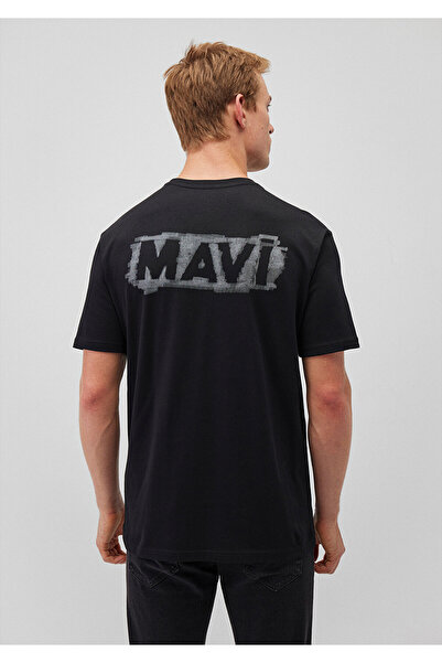 Mavi Μπλουζάκι με μαύρο λογότυπο εμπριμέ Loose Cut - 0612349 -900