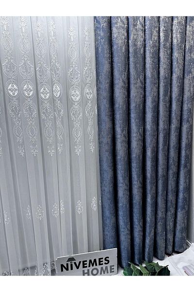 NİVEMESHOME Pera V-5502 - 1/3 Sik Pleated Background Curtain, Apm