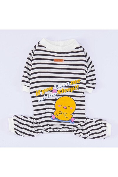 Pawstar Siyah Let Me Sleep Kedi Köpek Pijaması - Kedi Köpek Tulumu - Kedi Köpek Kıyafeti