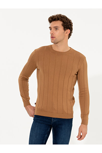 Cacharel Hardal Regular Fit Pamuk Karışımlı Bisiklet Yaka Triko Kazak 50257389-VR072