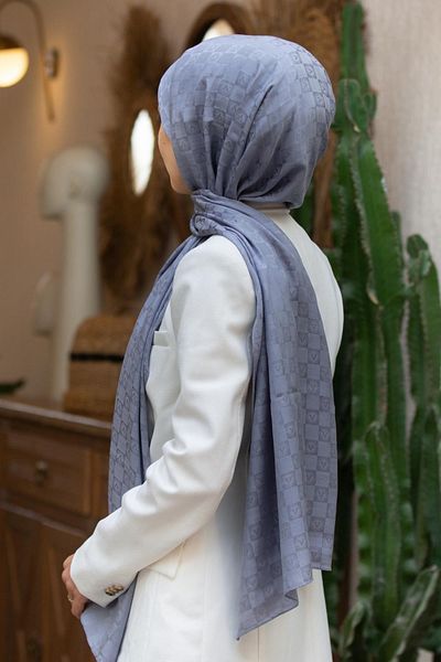 Vissona Monogram Shawl - 57% Silk 43% Cotton
