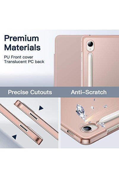 Fibaks Galaxy Tab S9 Fe/s10 Fe/S10 Lite 10.9 Kılıf Kılıf Smart Case Standlı 360 Tam Koruma Akıllı Kapak