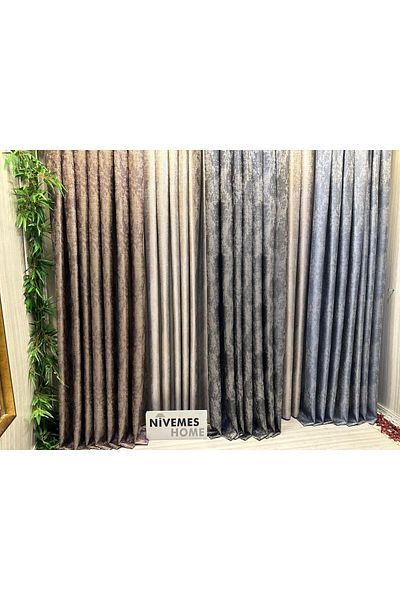 NİVEMESHOME Pera V-5401 - 1/3 Sik Pleated Background Curtain Apm