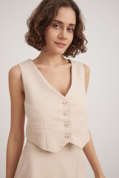 LEVURE Жіночий жилет з V-подібним коміром - TAŞ