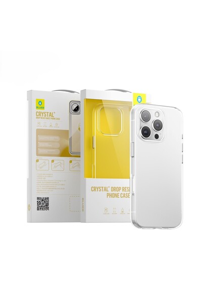 BLUEO İphone 16 Pro Max Crystal Drop Resistance Şeffaf Telefon Kılıfı