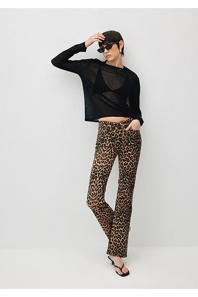 Mavi Jeanshose mit Leopardenmuster von Maria - 101225 -88485
