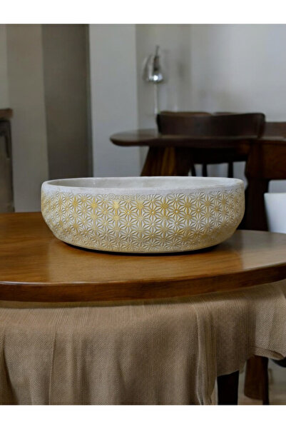 Yades Beton Aranjman Orkide ve Bonsai Saksısı 25*8 cm