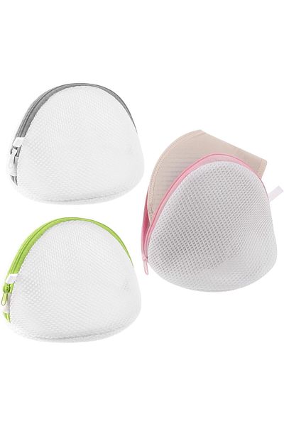 COZY SENSE Laundry Net 3 Pieces Shoe Washing Bag with Zipper Durable Underwear Washing Apparatus