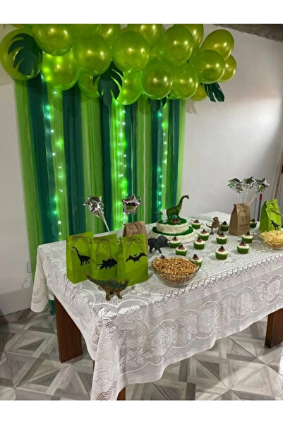 Lema Store 30 adet fıstık yeşili balon konsept set doğumgünü